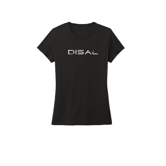 Black tee with ivory logo