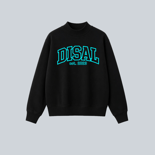 DISAL EST. Mock Neck Crew