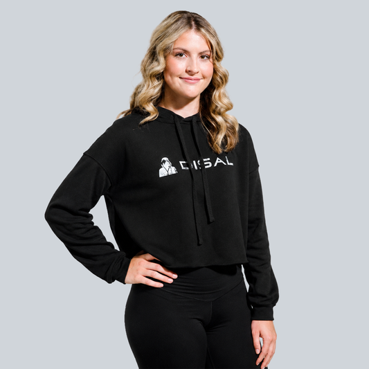 DISAL Ladies Sponge Fleece Cropped Fleece Hoodie