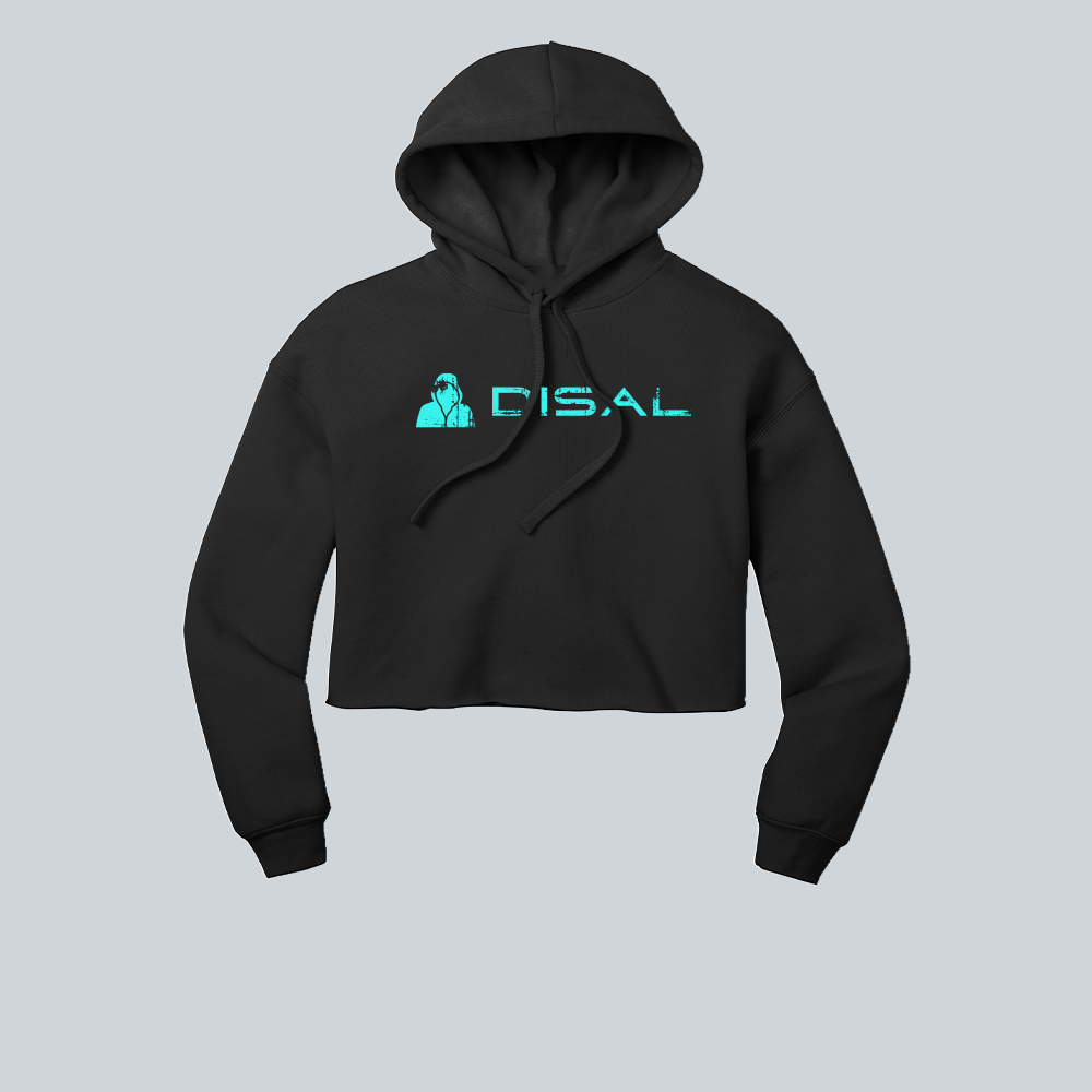 DISAL Ladies Sponge Fleece Cropped Fleece Hoodie