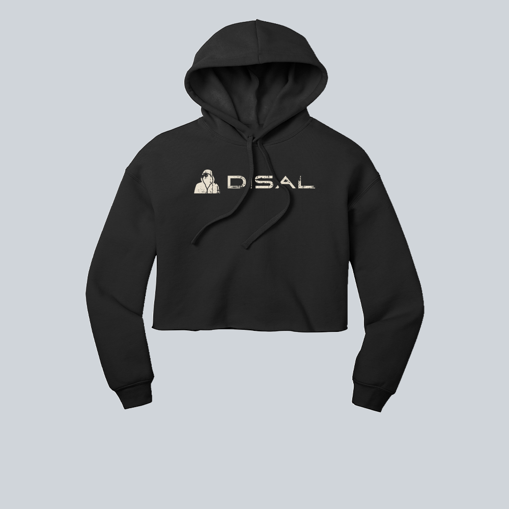 DISAL Ladies Sponge Fleece Cropped Fleece Hoodie