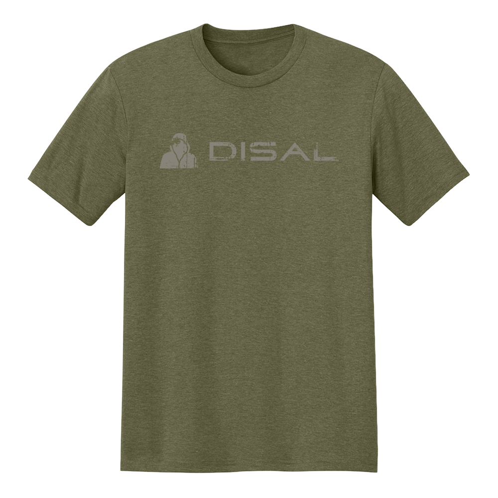 Military green DISAL Soft Blend Tee with fog logo